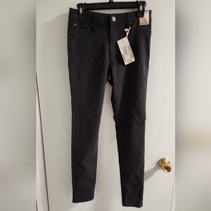 YMI Women's Hyperstretch Dark Gray Mid Rise Skinny Pants , Size M